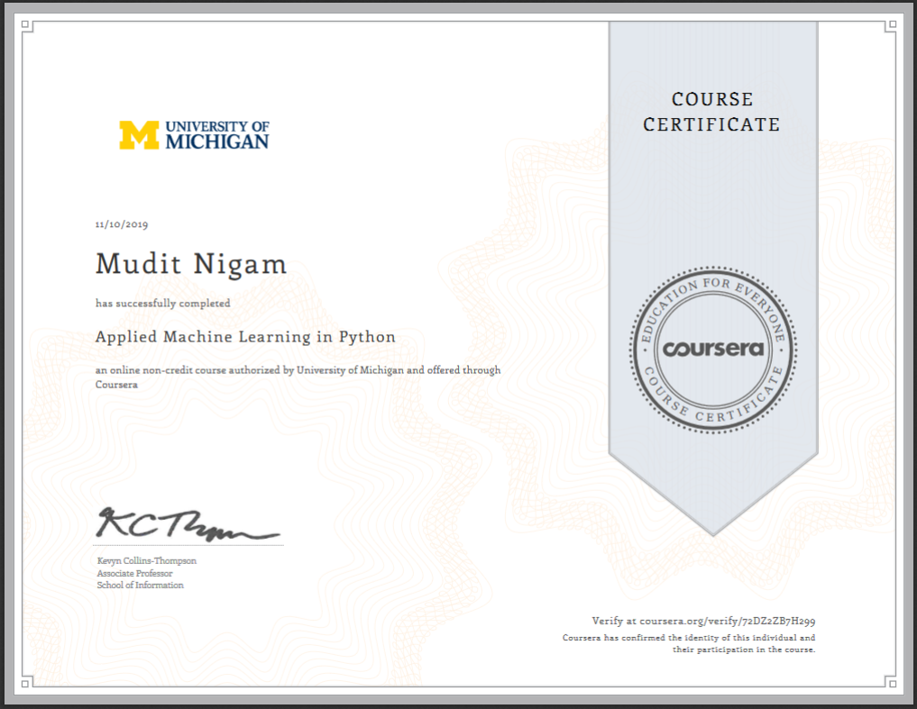 Applied Machine Learning in Python